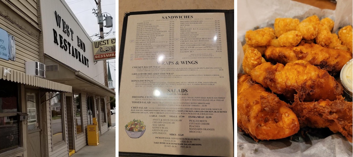 West End Restaurant Menu
